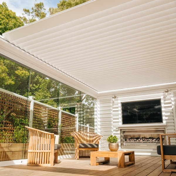 Sunfold partially retracted Outdoor RoomCRSQ